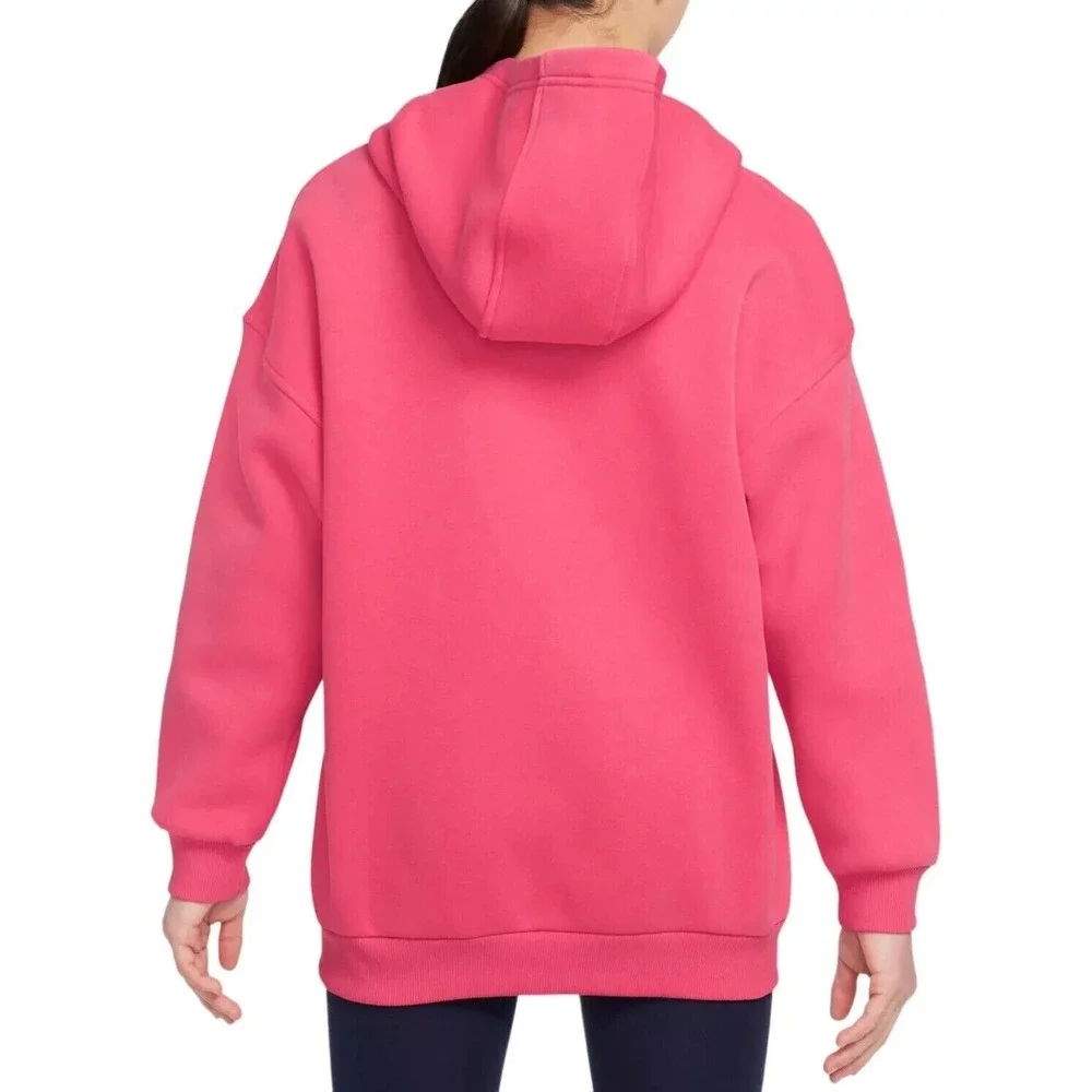 Girls Nike Sportswear Club Fleece Oversized Pullover Hoodie FZ5579-629 SIZE XS